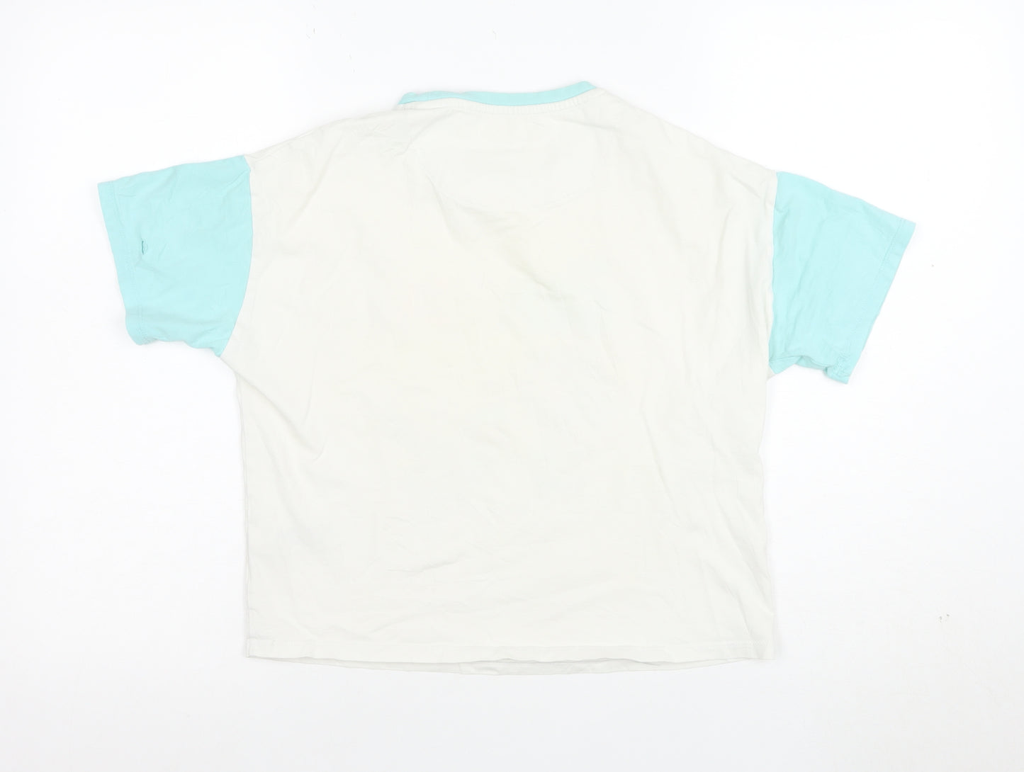 Marks and Spencer Peanuts Girls White Blue 11-12 Years Graphic T-Shirt