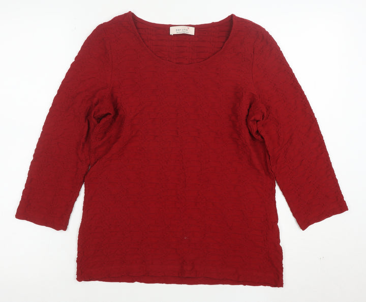 Marks and Spencer Women’s Red 3/4 Sleeve Stretch Blouse Size 10