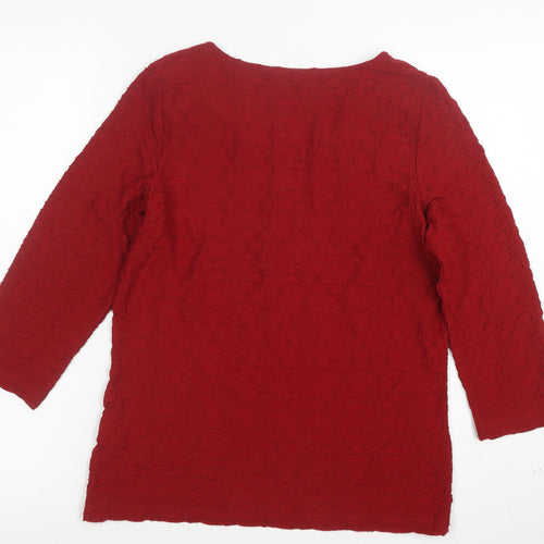 Marks and Spencer Women’s Red 3/4 Sleeve Stretch Blouse Size 10