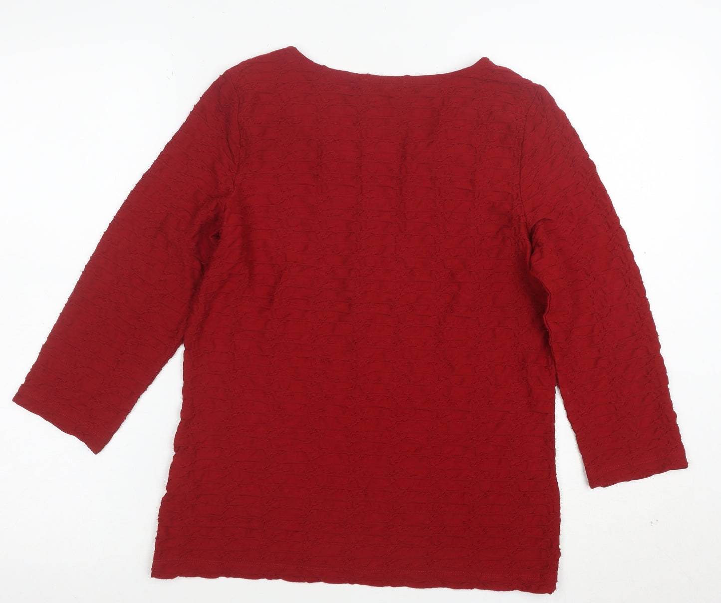 Marks and Spencer Women’s Red 3/4 Sleeve Stretch Blouse Size 10