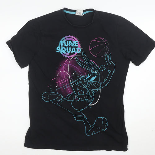 Space Jam Tune Squad Black Bugs Bunny Men's M Graphic T-Shirt