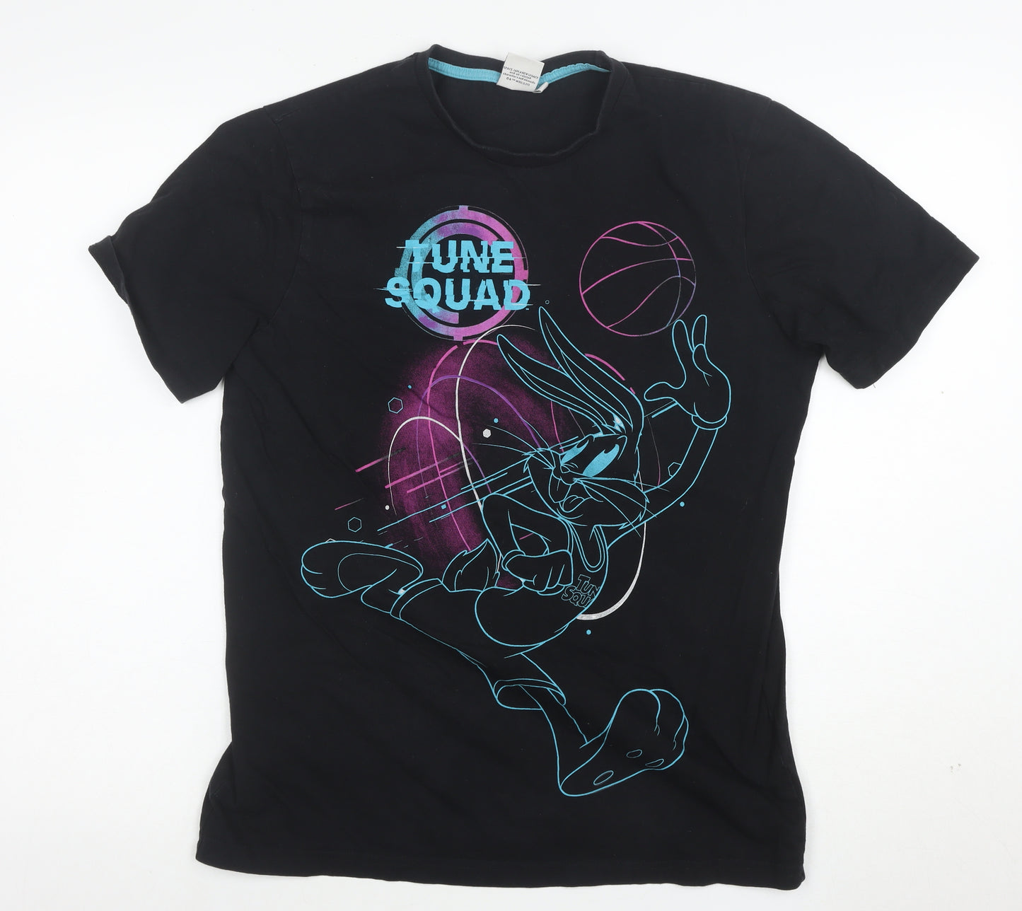 Space Jam Tune Squad Black Bugs Bunny Men's M Graphic T-Shirt