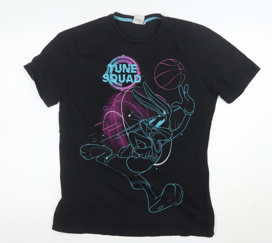Space Jam Tune Squad Black Bugs Bunny Men's M Graphic T-Shirt