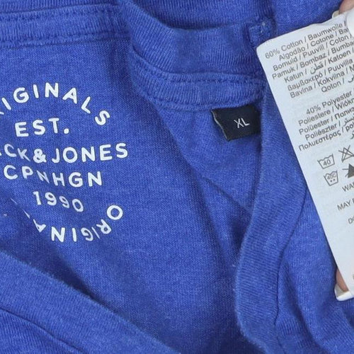 Jack & Jones Originals Blue XL Men's Graphic T-Shirt