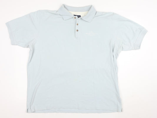 Henri Lloyd Men Blue 2XL Cotton Polo Shirt Classic Fit