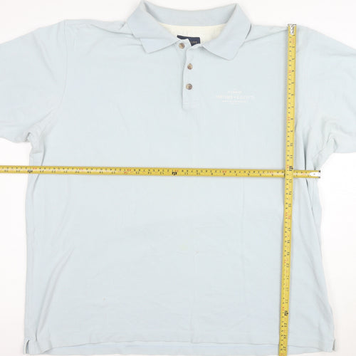 Henri Lloyd Men Blue 2XL Cotton Polo Shirt Classic Fit