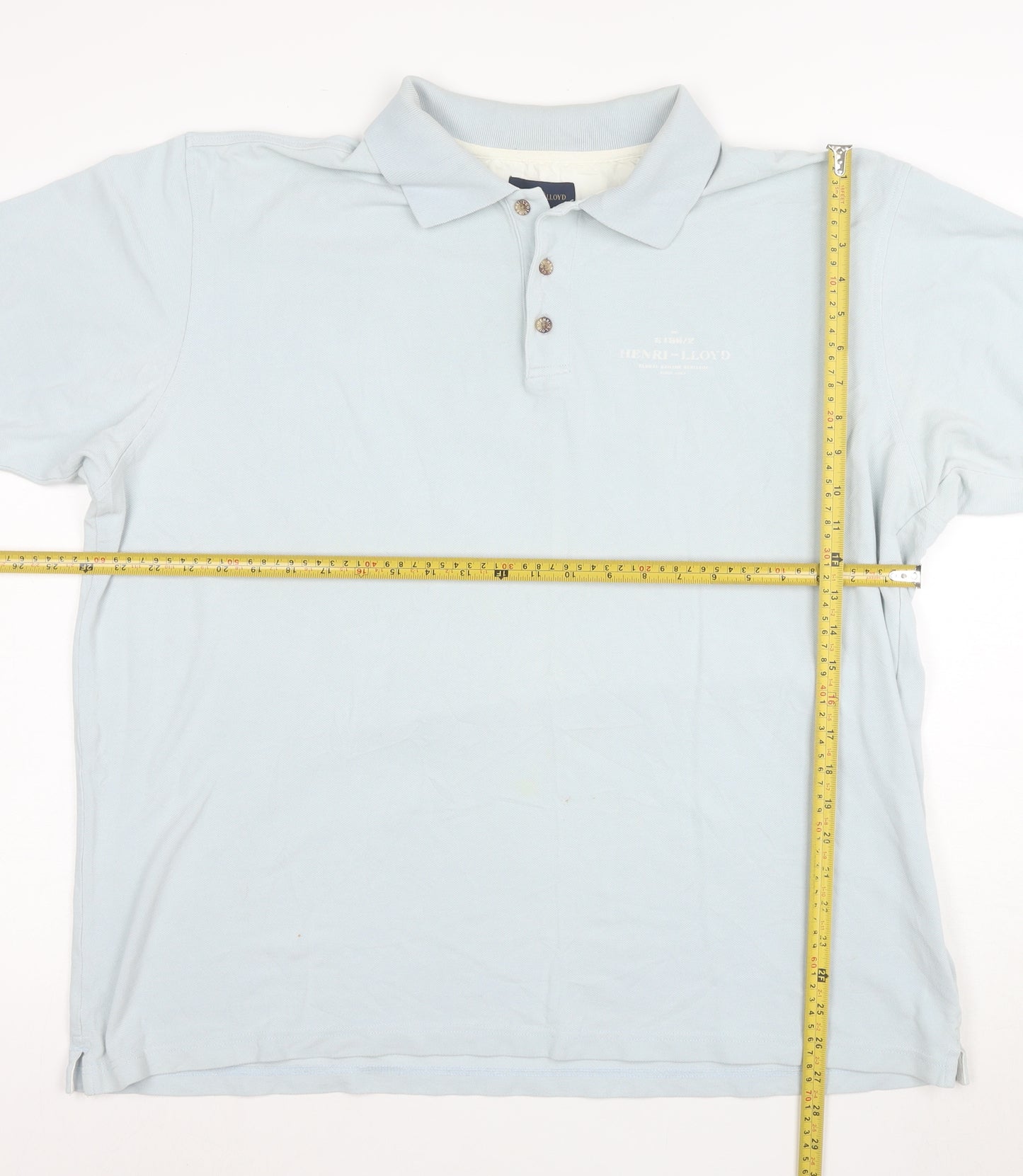 Henri Lloyd Men Blue 2XL Cotton Polo Shirt Classic Fit