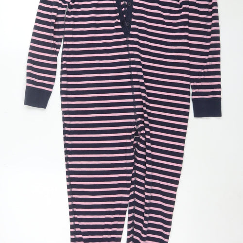 Jack Wills Women’s Navy Pink Striped Cotton Jumpsuit UK 10
