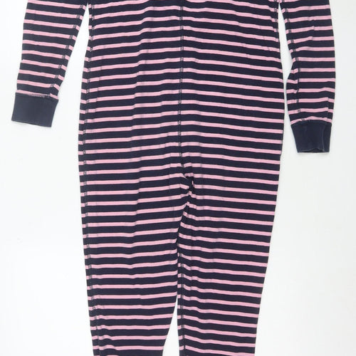 Jack Wills Women’s Navy Pink Striped Cotton Jumpsuit UK 10