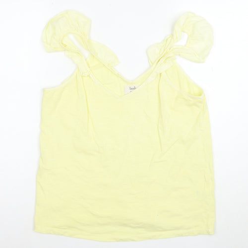 Hush Women's Yellow Cotton V-Neck Camisole Tank Top M