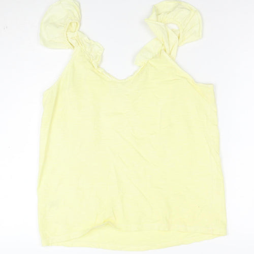 Hush Women's Yellow Cotton V-Neck Camisole Tank Top M