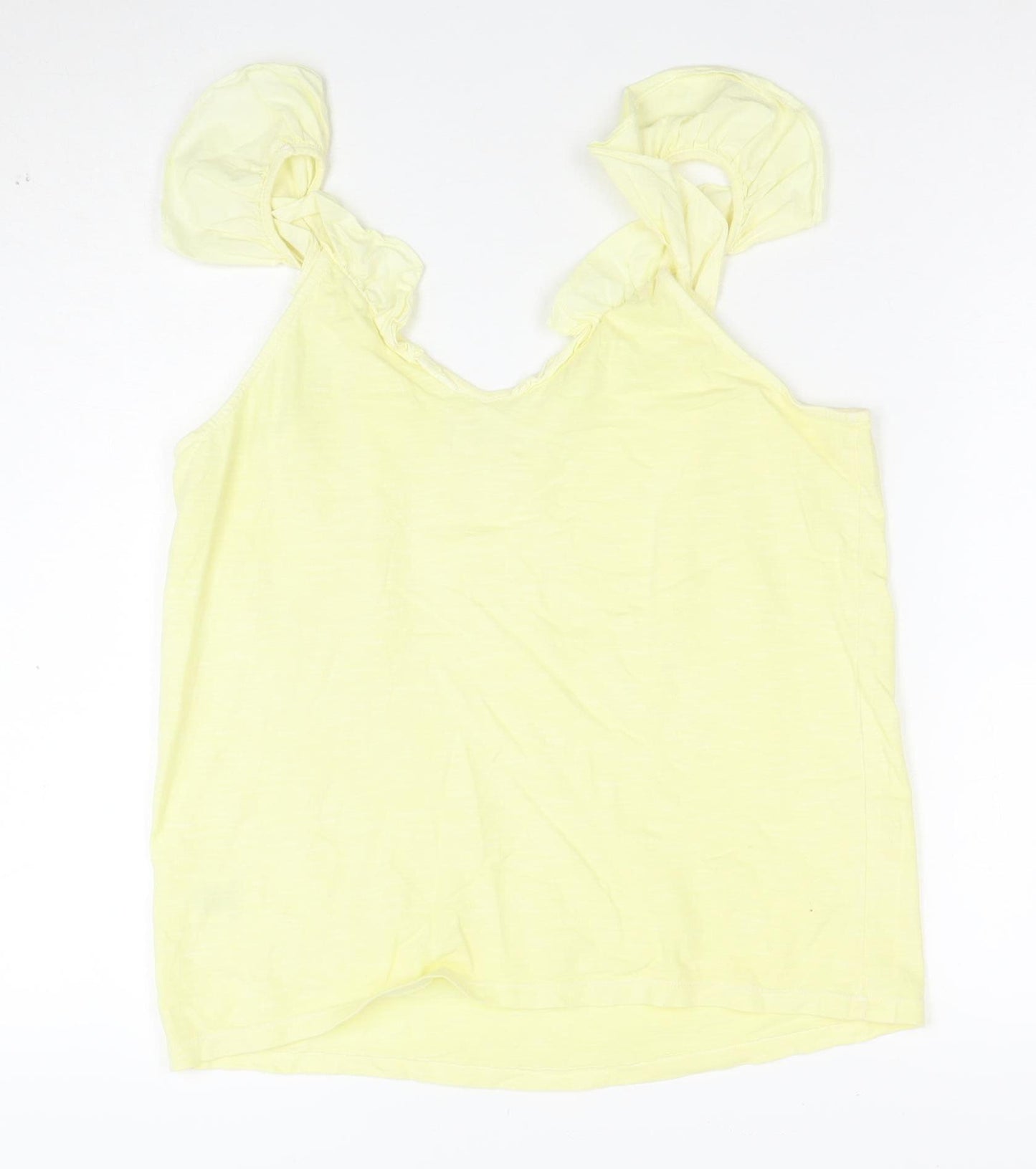 Hush Women's Yellow Cotton V-Neck Camisole Tank Top M