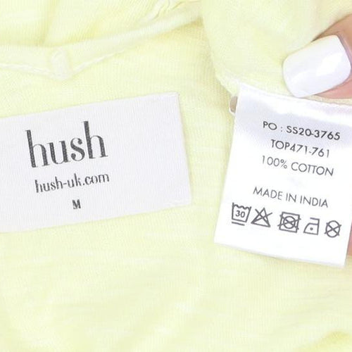Hush Women's Yellow Cotton V-Neck Camisole Tank Top M