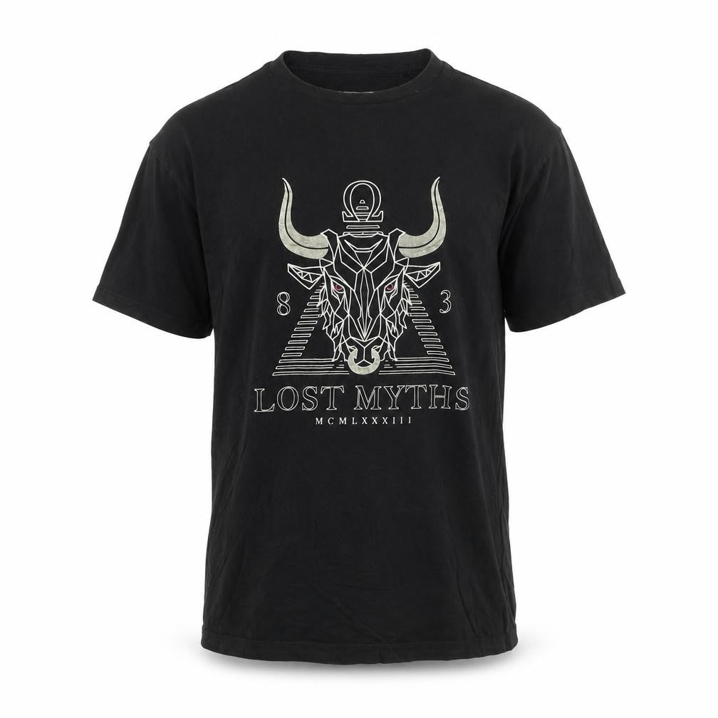 U.S. Athletic Men's Black Medium Graphic Mythology Cotton T-Shirt