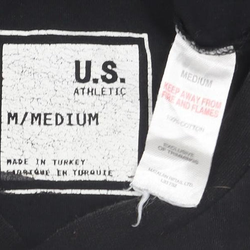 U.S. Athletic Men's Black Medium Graphic Mythology Cotton T-Shirt