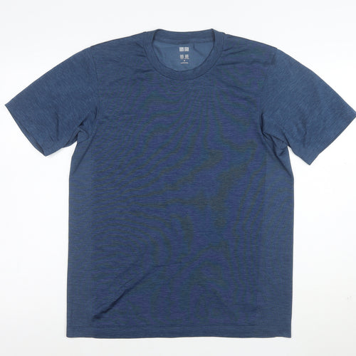 Uniqlo Men Blue Dry-EX Short Sleeve Active T-Shirt Size M