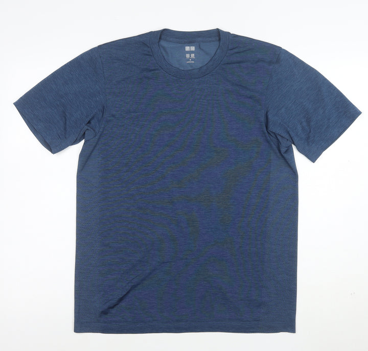 Uniqlo Men Blue Dry-EX Short Sleeve Active T-Shirt Size M