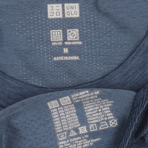 Uniqlo Men Blue Dry-EX Short Sleeve Active T-Shirt Size M