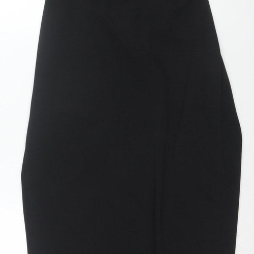 Boohoo Womens Black Size 12 Bodycon Midi V-Neck Sleeveless Dress