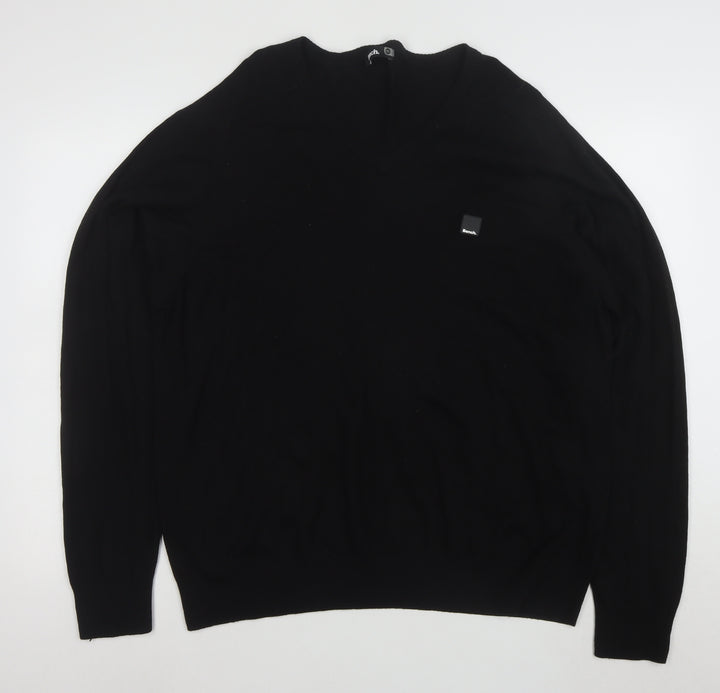 Bench Men's Black 2XL V-Neck Pullover Jumper