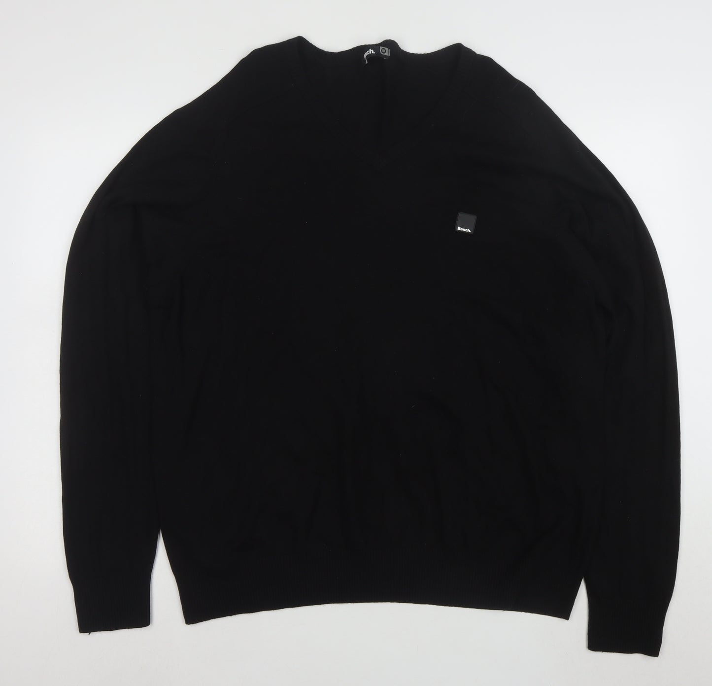 Bench Men's Black 2XL V-Neck Pullover Jumper