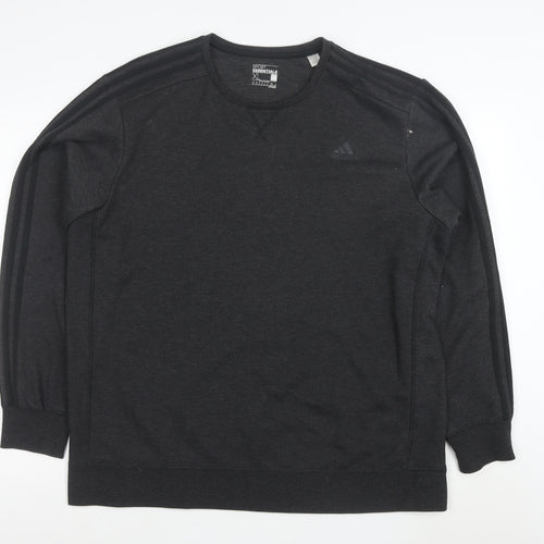 Adidas Men's Black XL Pullover Sweatshirt Climalite Essentials