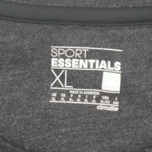 Adidas Men's Black XL Pullover Sweatshirt Climalite Essentials