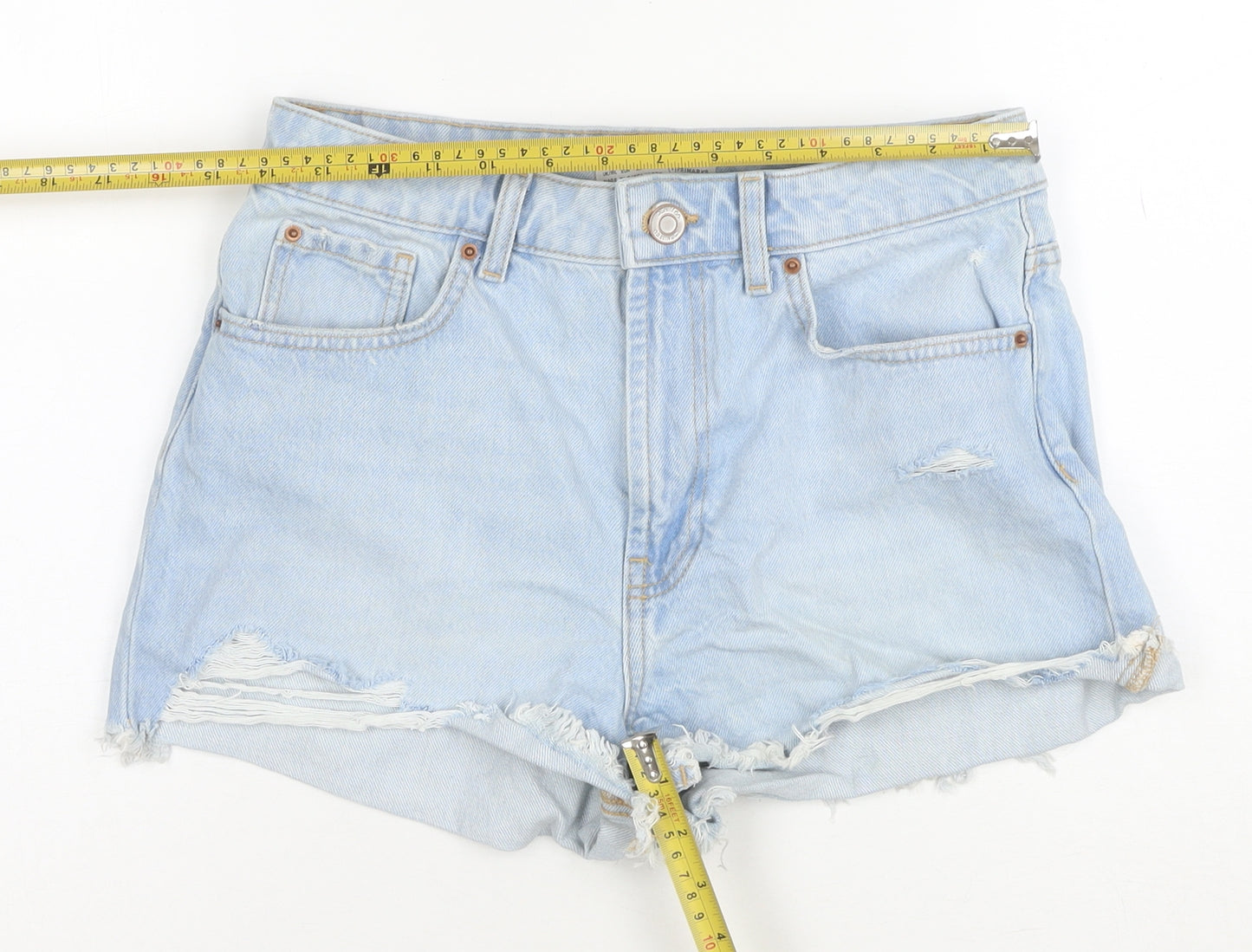 Primark Women’s Blue Denim Cut-Off Shorts Size 10