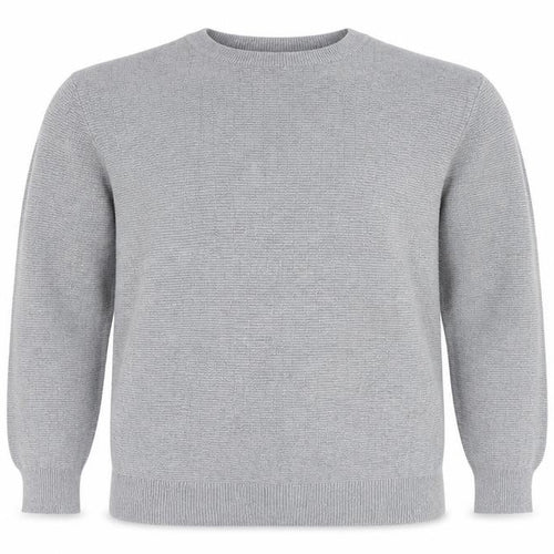 F&F Men’s Grey Cotton Knit Crew Neck Jumper XL