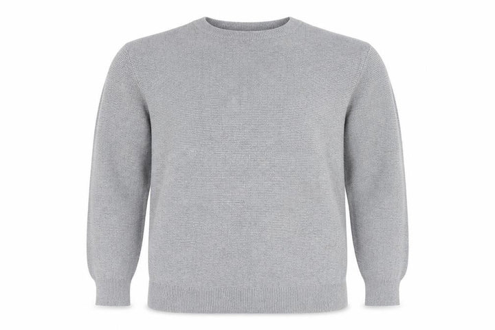 F&F Men’s Grey Cotton Knit Crew Neck Jumper XL