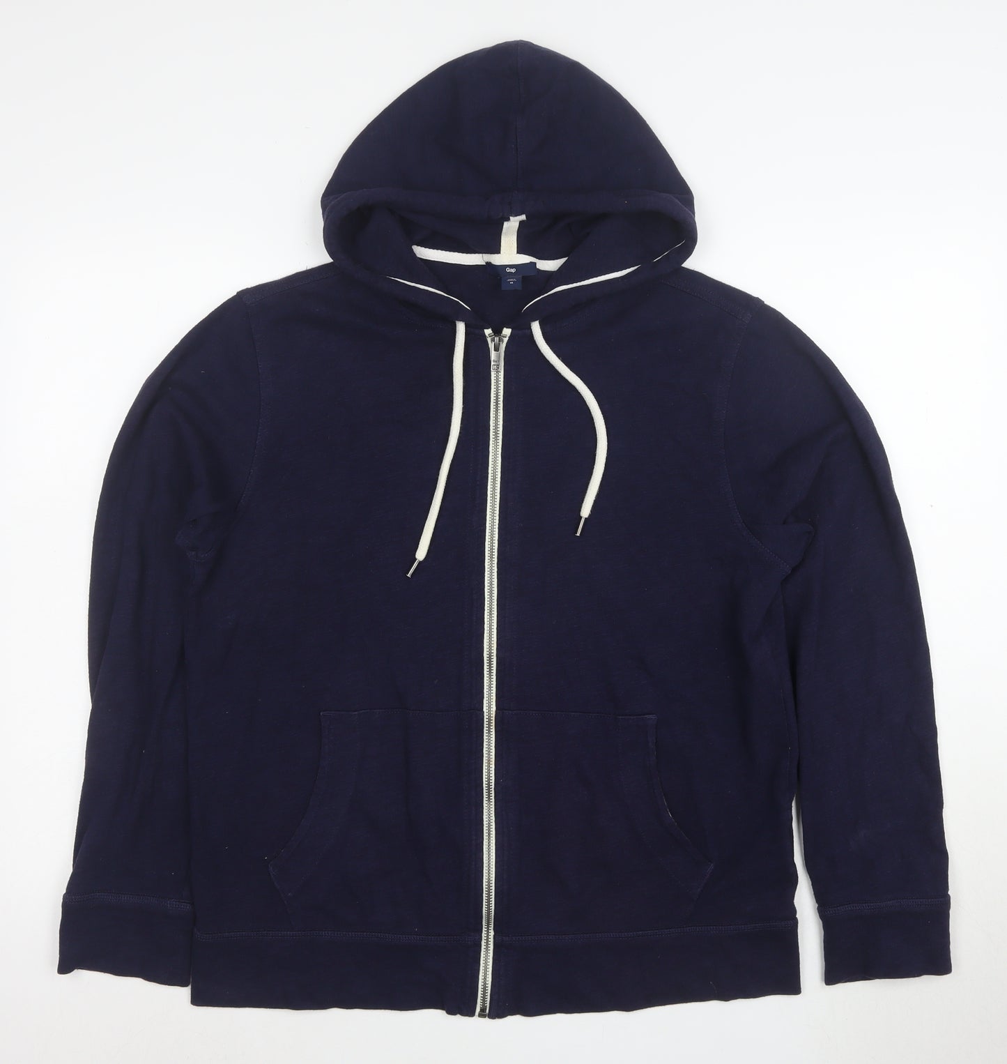 Gap Men's Blue Full Zip Hoodie Size M Cotton Casual Sweatshirt