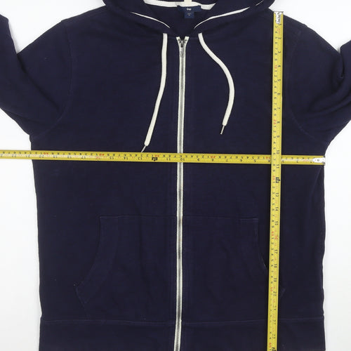 Gap Men's Blue Full Zip Hoodie Size M Cotton Casual Sweatshirt