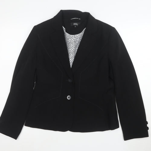 Marks and Spencer Womens Black Size 14 Classic Two-Button Suit Jacket
