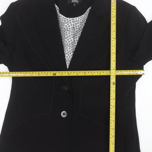 Marks and Spencer Womens Black Size 14 Classic Two-Button Suit Jacket