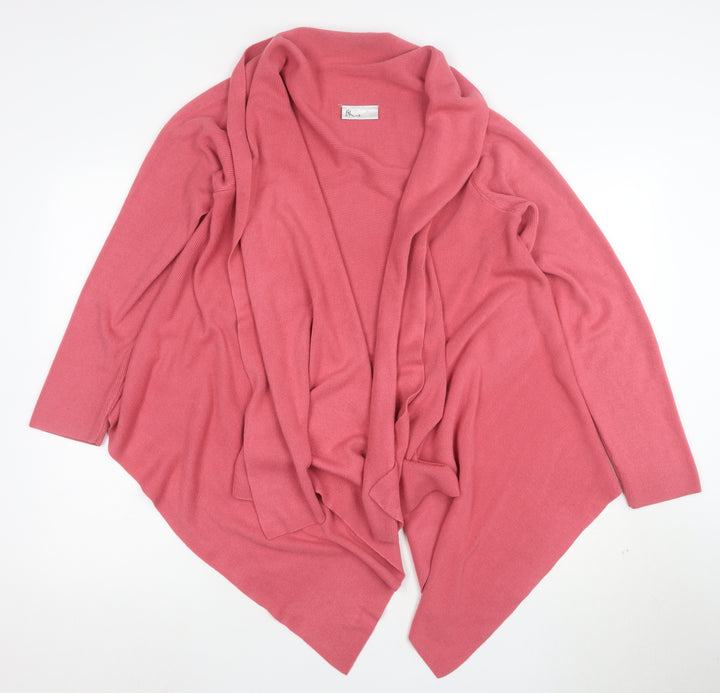 BHS Women’s Pink Long Sleeve Wrap Knit Cardigan Size 16
