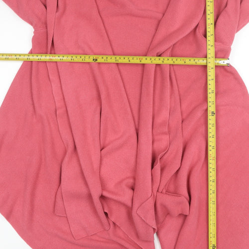 BHS Women’s Pink Long Sleeve Wrap Knit Cardigan Size 16