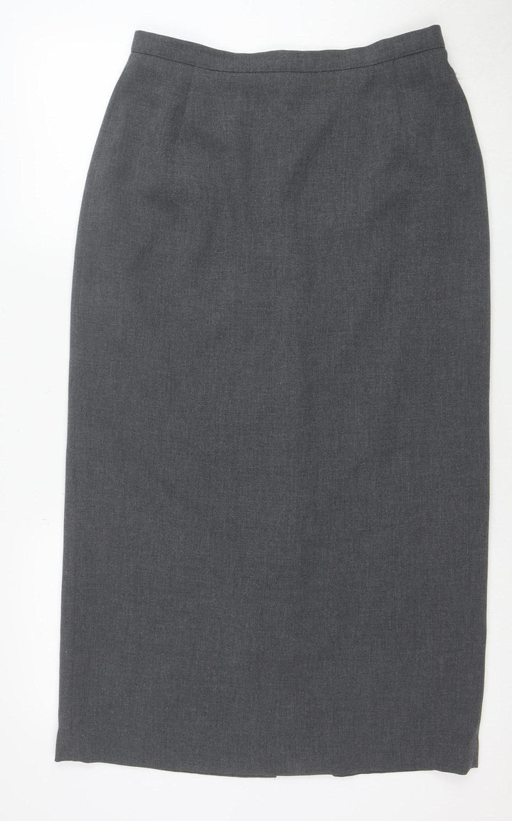 Debenhams Women Grey Size 14 Pencil Skirt Knee Length Workwear