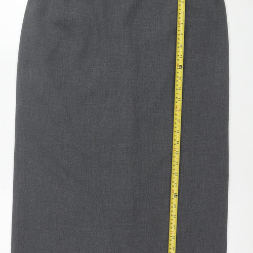Debenhams Women Grey Size 14 Pencil Skirt Knee Length Workwear