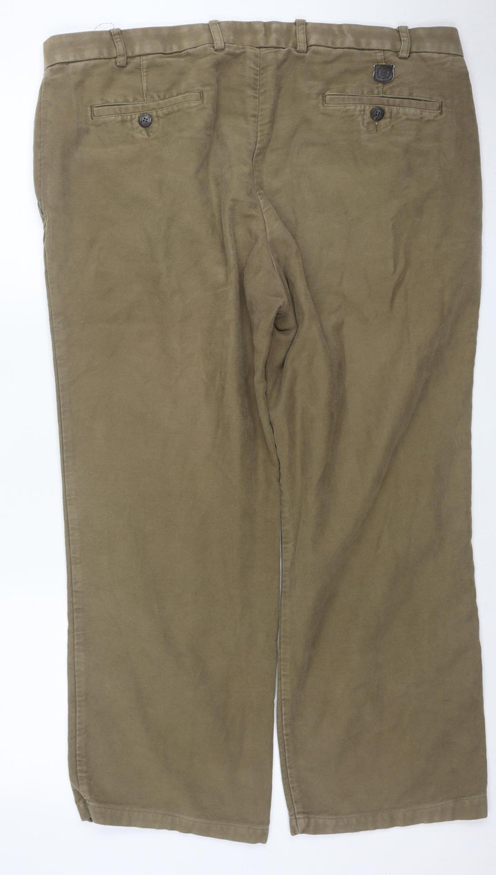 Marks and Spencer Blue Harbour Men's Beige 40W 29L Chino Trousers