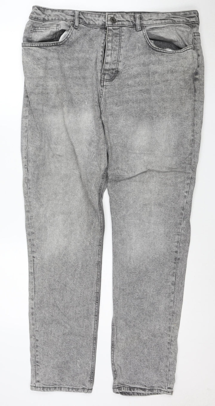Denim Co Men's Grey Relaxed Tapered Jeans W38 L32