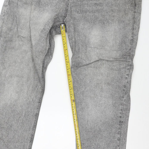 Denim Co Men's Grey Relaxed Tapered Jeans W38 L32