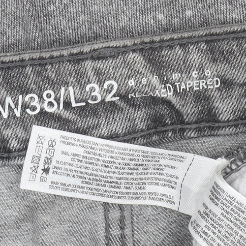 Denim Co Men's Grey Relaxed Tapered Jeans W38 L32