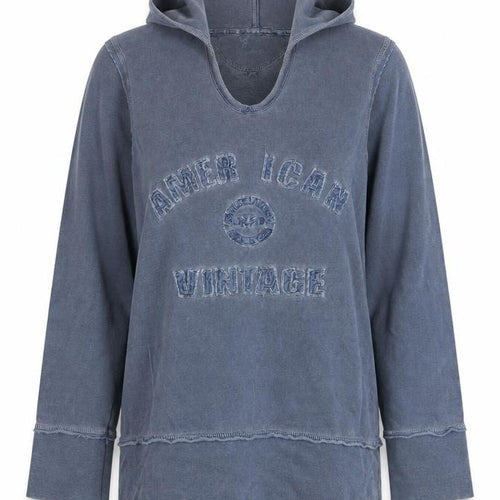 Next Women Blue Vintage Edition Pullover Hoodie UK 16 Cotton Casual