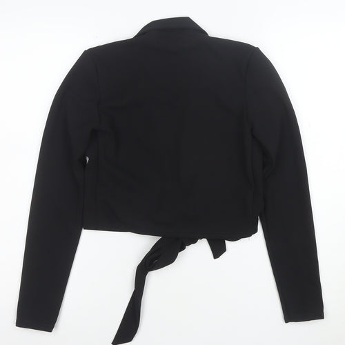 Rebellious Women’s Black Cropped Tie Front Blazer Size 6
