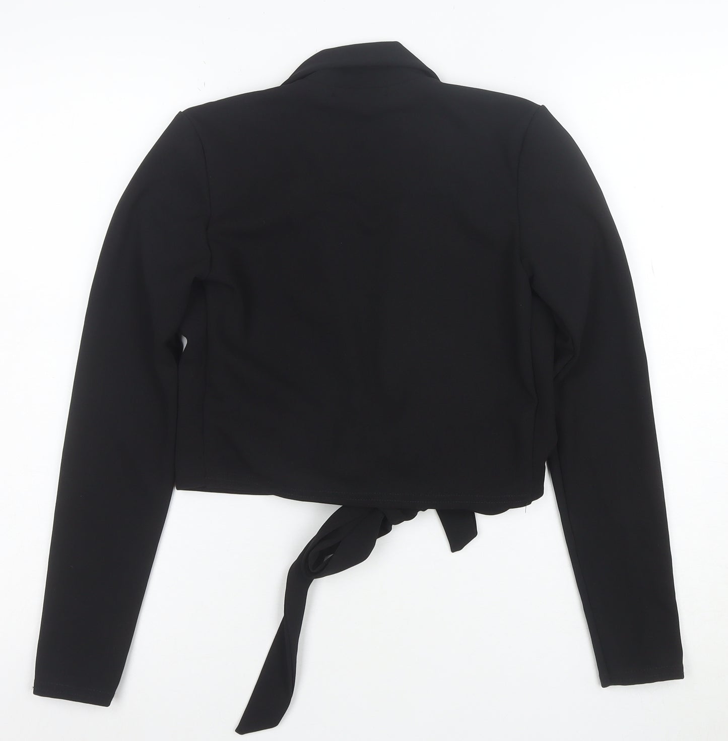 Rebellious Women’s Black Cropped Tie Front Blazer Size 6