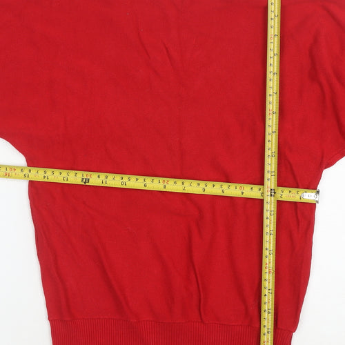 New Look Women Red Size 8 Long Sleeve Pullover Jumper Viscose Blend