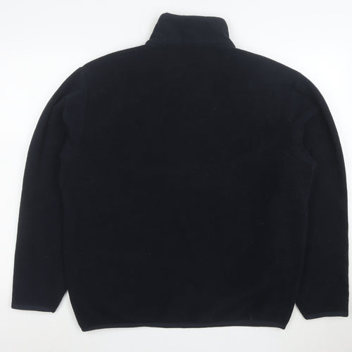 Nautica Women Navy Blue Fleece 1/2 Zip Pullover Sweatshirt M