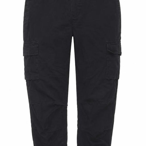 Monsoon Boys Black Cargo Trousers 11 Years Elastic Waist Cotton Blend