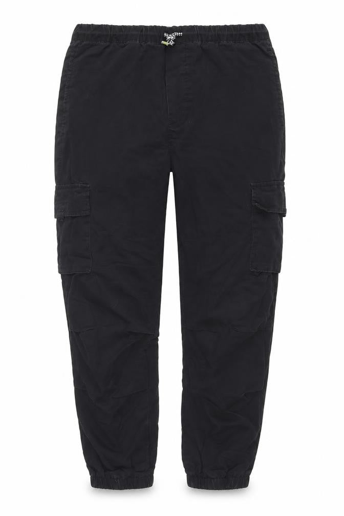 Monsoon Boys Black Cargo Trousers 11 Years Elastic Waist Cotton Blend