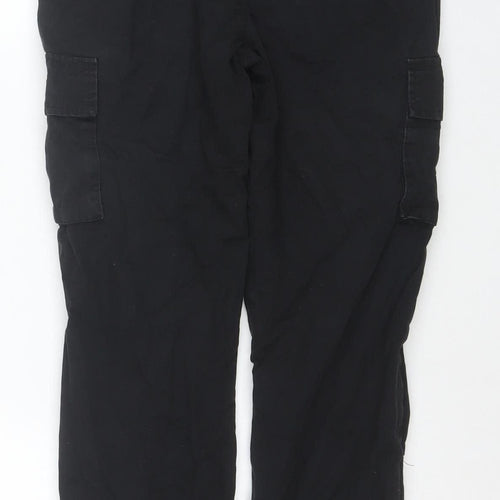 Monsoon Boys Black Cargo Trousers 11 Years Elastic Waist Cotton Blend